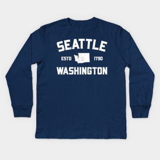 Seattle Washington Kids Long Sleeve T-Shirt